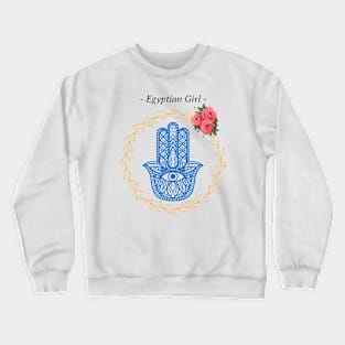 Egyptian Girl Egypt Hamsa Crewneck Sweatshirt